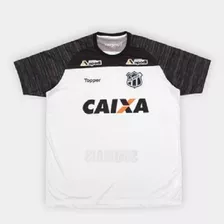 Camisa Ceará 2018 Treino Topper Masculina - Branco+preto