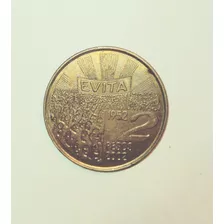  Vendo Moneda De $ 2.- Evita 1.952/2.002 Para Coleccionistas