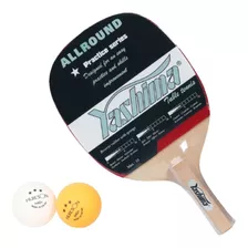 Raquete Caneta Tenis Mesa Ping Pong + 2 Bolas 3 Estrelas