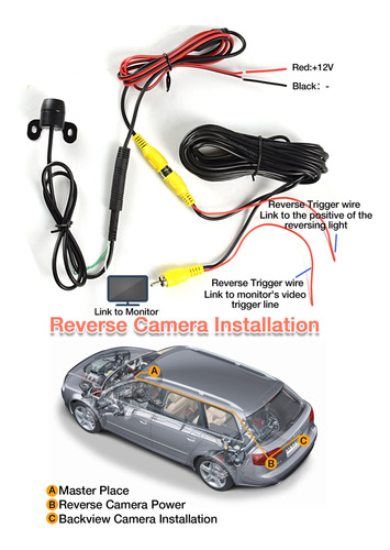 Noauka Impermeable Ip68 Cmara De Visin Trasera Del Coche Cma Foto 5