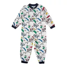 Pijama Infantil Menino Macacão Algodão Longo Tip Top