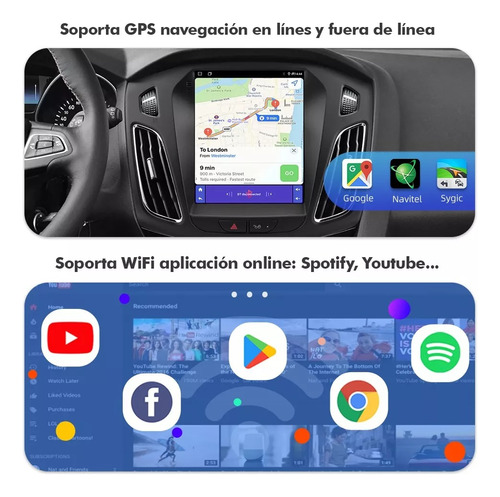 Ford Focus 2012-2016 Android Tesla Wifi Gps Carplay Radio Hd Foto 5