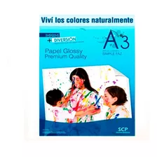 Resma Papel Glossy A3 200gr X 100 Hojas- Scp