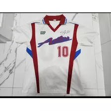 Camisa Kashima Antlers Autografada Pelo Zico - Certificada