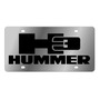 Hummer H3 Logo Chrome En Negro Acrlico Kit De Matrculas