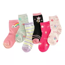 Kit 6 Pares De Meias Feminina Infantil Bebê Menina