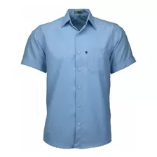 Camisa Social Masculino Microleve M/ Curta Tamanho Extra Big
