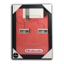 Quadro Nintendo Nes Games Retrô C/ Moldura E Vidro A4