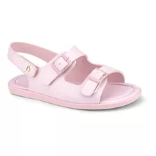 Sandália Infantil Bibi Menina Soft Flat Rosa Velcro 1169022