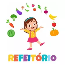 Adesivo Parede Criança Infantil Kids Escola Refeitório R49 Cor Colorido