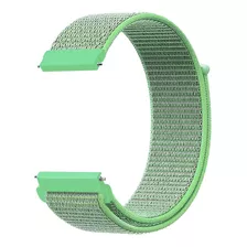 Pulseira Nylon Loop Encaixe Universal 22mm Todas As Cores Cor Verde Menta Largura 22 Mm