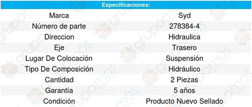 2 Amortiguadores Hidraulicos Trasero Gol 09-16 Foto 3