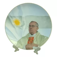 Plato Decorativo Papa Francisco 20 Cm 