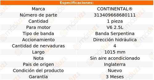 Banda 1015 Mm Acc Grand Vitara V6 2.5l 99/05 Continental D/h Foto 8