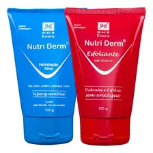 Kit Creme Hidratante Nutri Derm 100gr + Esfoliante 100gr