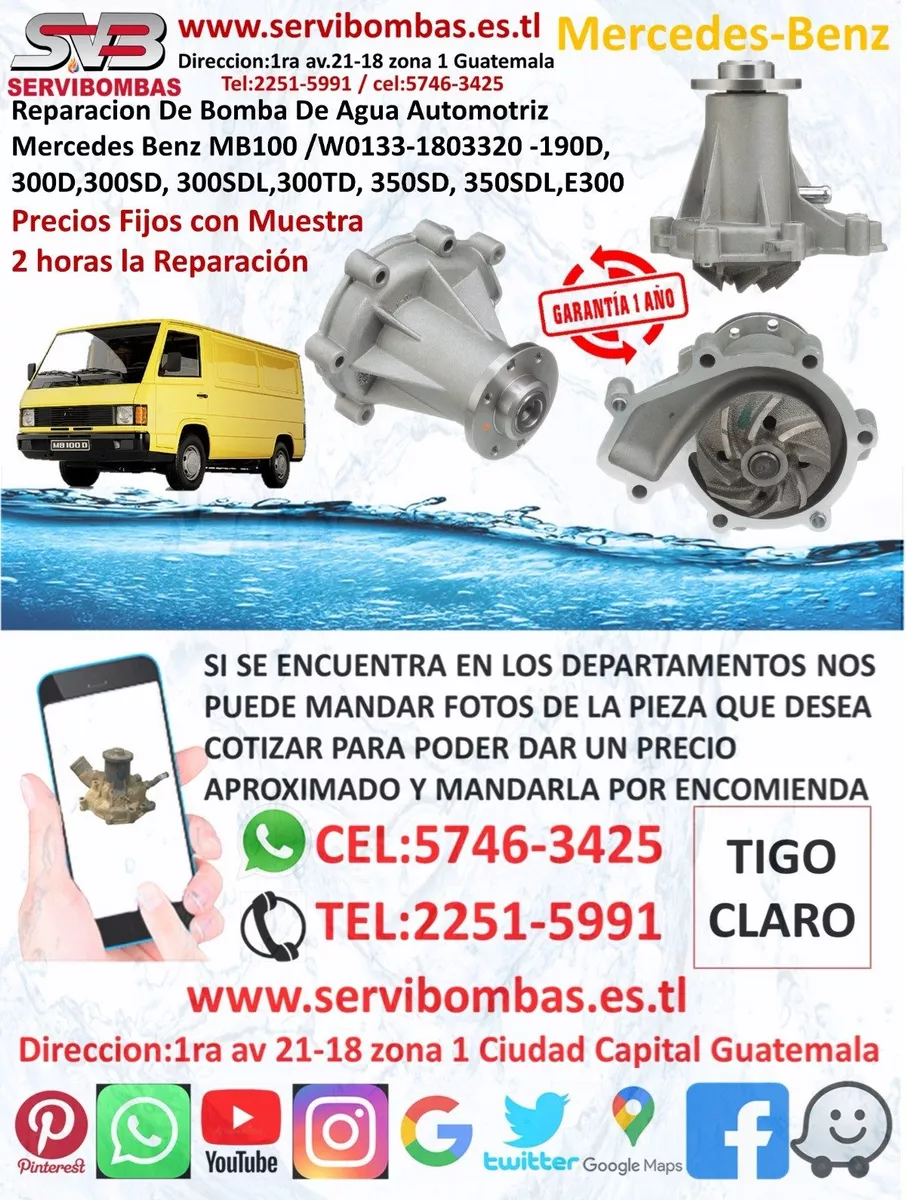 Bomba De Agua Mercedes Benz Mb100