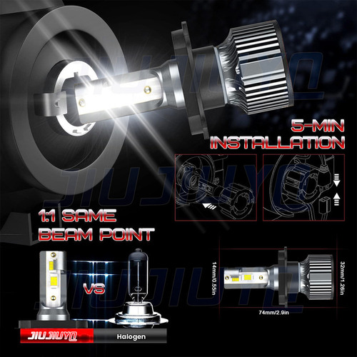 Kit Faros Luz Led H8 H4 30000lm For Nissan Haz Alta/baja Foto 4