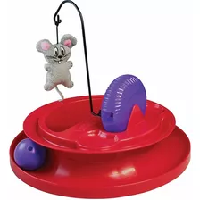 Brinquedo Interativo Gatos Kong Cat Playground Cor Vermelho