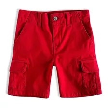 Bermuda Infantil Em Cotton Vermelha - Tip Top