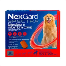 Nexgard Spectra Para Cães 30,1 A 60kg Antipulgas 3 Tabletes