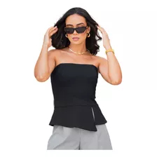 Blusa Tomara Que Caia Assimétrica Elegante Tendência Verão