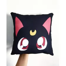 Almohadón 25x25cm Sailor Moon Anime Luna Artemis Kawaii Gato