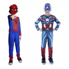 Fantasias Homem Aranha E Capitão America Com Enchimento