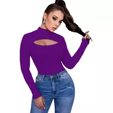 Blusa Casual Manga Larga Mujer 