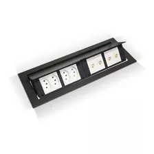 Modulo De Tomadas P/ Mesa 3 Rj45 + 1hdmi + 1usb +3 Eletrica