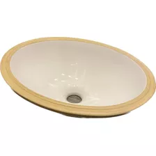 Cuba De Embutir Oval Cerâmica 40x30x13cm Branco