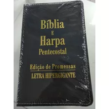 Bíblia Sagrada Letra Gigante Com Harpa Cristã - Edição Promessas Preta, De João Ferreira De Almeida. Editora Kings Cross Em Português