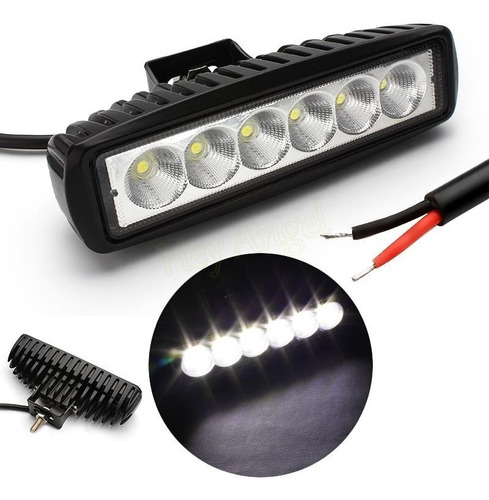 Pack X2 Foco Led Focos Neblineros Led Barra Led 4x4 18w Foto 5