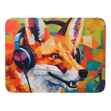 Mouse Pad Zorro Arte De Animales - 17cm X 21cm D81