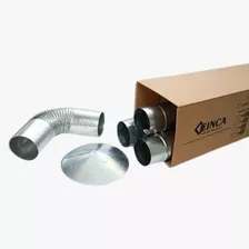 Kit Chaminé Inox Brilhoso 115mm + Brinde