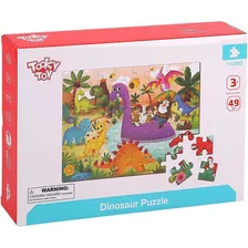 Tooky Toy Puzzle Para Niños De Dinosaurios 