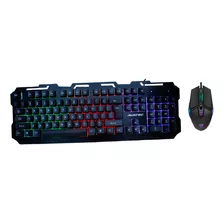 Kit Gamer Teclado Y Mouse Rgb Avatec Cmk-8407b Entrega Ya!!