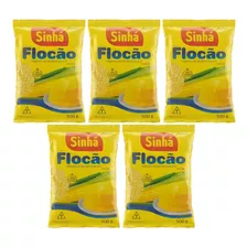 Kit 5 Flocão 500g Sinhá Farinha De Milho Flocada