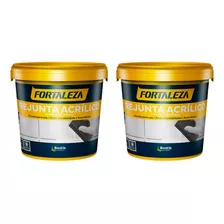 Kit 02 Rejuntes Acrílico Fortaleza 1kg - Preto