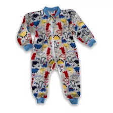 Macacão Pijama Soft Manga Longa Estampado Quentinho Infantil