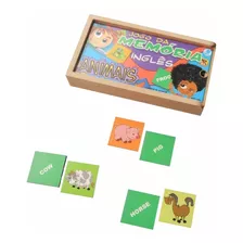 Jogo Da Memória Animais Em Ingles Educativo Pedagogico Simqu