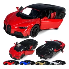 Miniatura Bugatti Chiron Carrinho De Ferro Abre Porta Carro