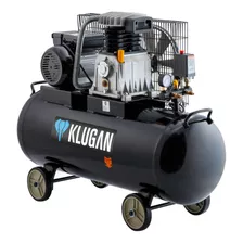 Compresor De Aire Eléctrico Portátil Klugan Cdm-100 Negro Mando Correa 220v 50hz