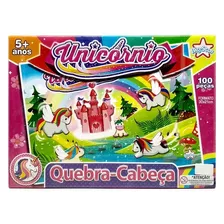 Unicórnio Quebra Cabeça 100 Peças