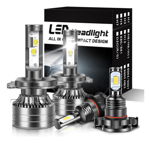 Kit Faros Led H13 40000lm Para Dodge Alta/baja Canbus Dodge Nitro