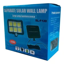 Foco Led Solar De Pared Para Exterior Y/o Jardín Sl-f120