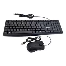 Kit Teclado Com Fio + Mouse Com Fio + Caixinha Para Pc