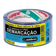 2 Fitas Adesivas Demarcação De Solo Adelbras 48mm X14 M Azul