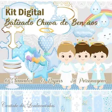 Kit Digital - Batizado Menino