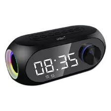 Parlante Reloj Despertador Bluetooth Con Luces Lp 2s Unitec Color Negro