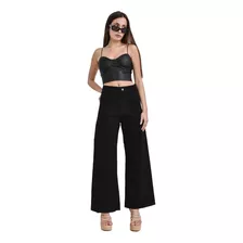 Jean Pantalon Mujer Wide Leg Rigido 